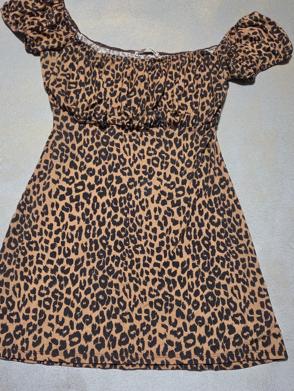 Reformation Leopard-Print Puff-Sleeve Midi Dress - Brown & Black